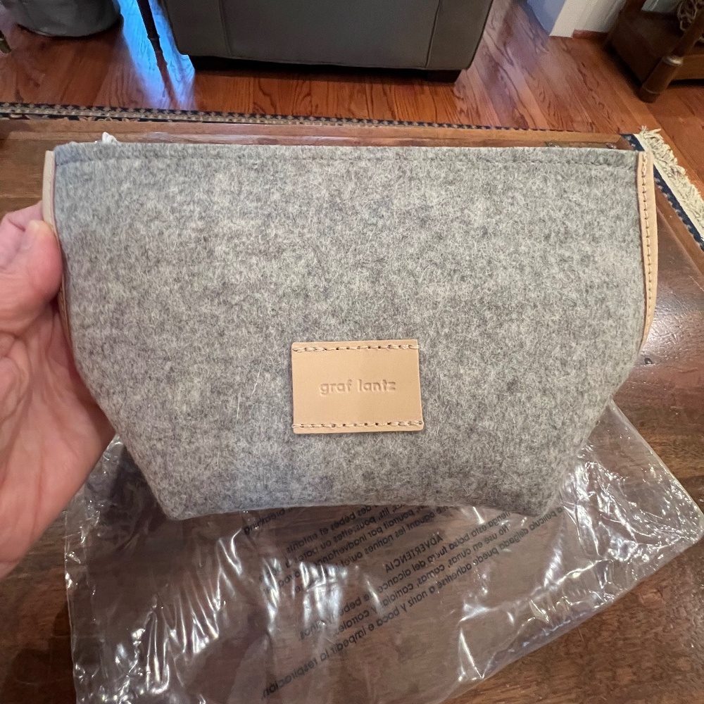 Graf Lantz Hana Wool Pouch in Granite